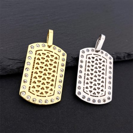Hot S925 Silver Inlaid Mosan Rectangular Pendant Hip Hop Jewelry Pendant Necklace Can Be Through 4Mm Tennis Chain - Image 4