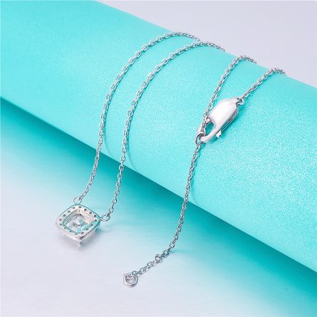 Manufacturer S925 Silver Inlaid Mosan Ascet Micro-Inlaid Women'S Necklace With Fire Color Full Of Diamond Pen - Image 4