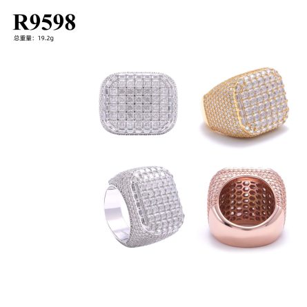 Aliexpress Hot Sale European And American Men'S Hip Hop Princess Fang Mosanite Stone Ring Hip Hop Rap S925 Silver Inlaid Diamond - Image 5