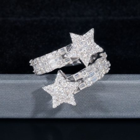 Diamond Hair New European And American Hip-Hop Star Boy Ring 925 Silver Mossanite Stone Full Of Personality New Trendy Ring Spot - Image 4