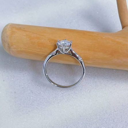 S925 Sterling Silver Plated 18K White Gold Mossanite Time To Run Mossanite Diamond Ring Proposal Engagement Ring For Women Spot - Image 3