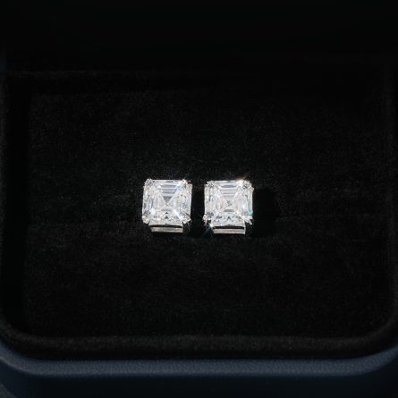 AmazonNew Model For Men And Women Vvs Special-Shaped Pagoda Cutting 925 Sterling Silver Earrings Inlaid With Mosan Hip-Hop Earrings - Image 3