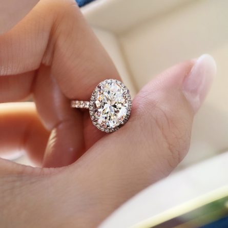 Factory Direct Sales S925 Silver Plated 18K Gold Luxury Oval Pigeon Egg Diamond Ring For Women 3 Carat Engagement Wedding Ring - Image 4