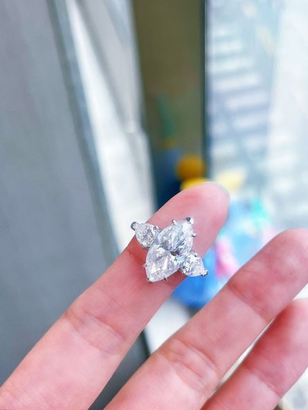 European And American S925 Sterling Silver Diamond Ring Female Design Niche Fashion Light Luxury Diamond Silver Ring Wholesale Female - Image 10