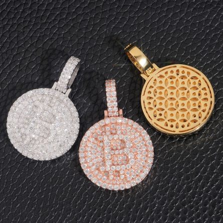 Diamond Hair Jewelry, European And American  Hot Sale S925 Silver Mossanite Pendant Hip-Hop Bitcoin Pendant European And American Trend - Image 3