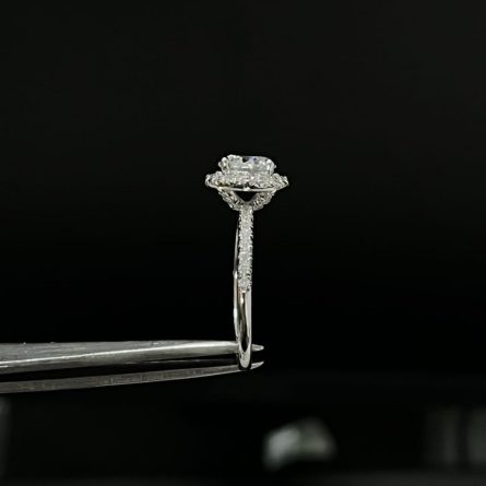 S925 Sterling Silver Mossan Classic Micro-Set Round Bag Ring For Women One Carat Six Claw Classic Fashion Wedding Ring Spot In - Image 4