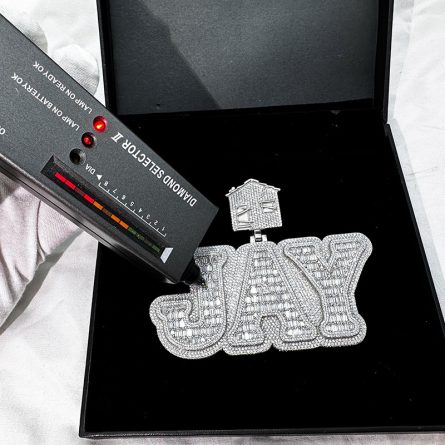 Jay Letter Pendant European And American Foreign Trade S925 Mosan Hip-Hop Sterling Silver Men'S Trendy Personalized Letter Pendant - Image 3