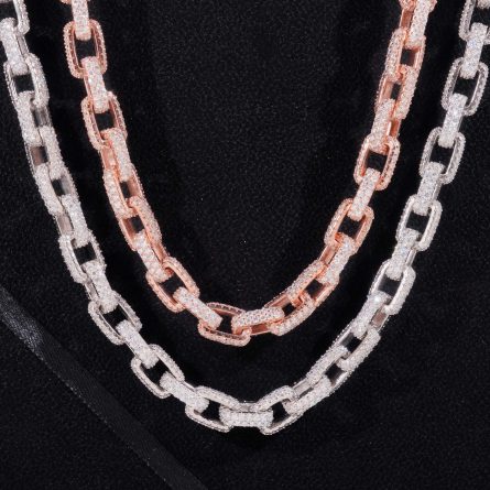 Diamond Hair New European And American 10Mm 8-Shaped Cuban Chain S925 Silver-Inlaid Mossanite Hip-Hop Trendy Men'S Bracelet Gra - Image 4