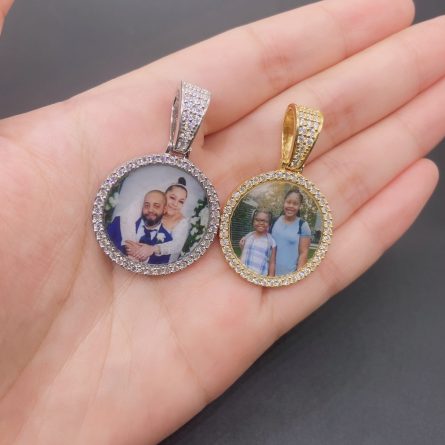 Hot S925 Silver Inlaid Mosan Diy Private Photo Pendant Hip Hop Jewelry Photo Frame Pendant Necklace Spot - Image 3