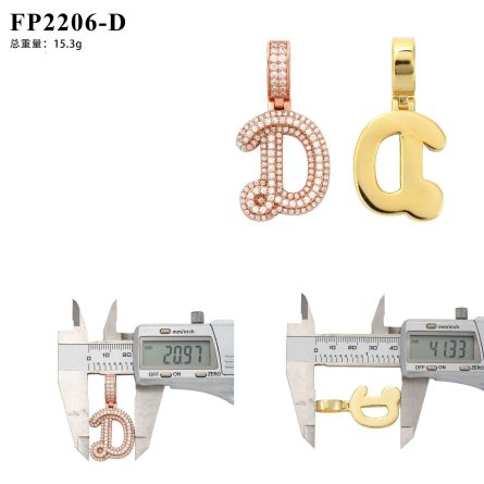 New Hot-Selling Personalized Letter Hip-Hop Pendant In Europe And The United States 925 Silver Mossanite Gra Certificate Pendant Can Be Drilled - Image 9