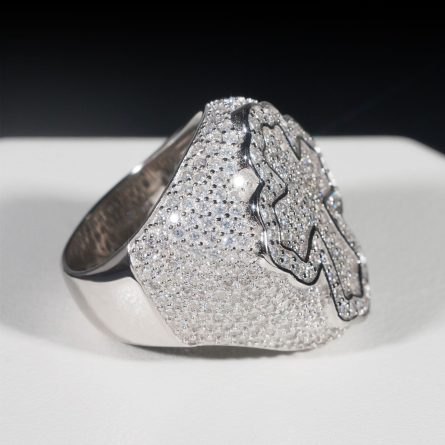 E-Commerce New 925 Silver-Inlaid D-Color Moissanite Ring For Men And Women Cross Rings Ins Fashion Trend - Image 3