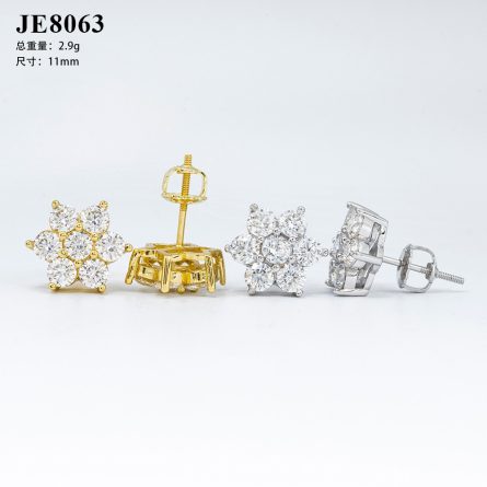 Amazon'S New 3.5Mm Hip-Hop Jewelry For Men And Women Vvss925 Sterling Silver Earrings Inlaid With Moissan Earrings One-Piece Shipping - Image 5