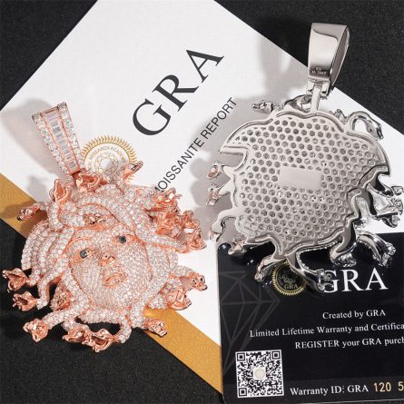 Diamond-Fast New Du Lisa 925 Silver-Set Moissanite Pendant,  European And American Hip-Hop Jewelry Can Wear 10Mm Necklace - Image 3