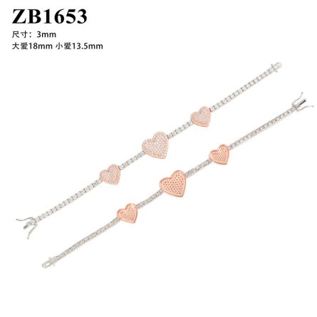 New Products Are Available, Fashionable Items 925 Silver Mossanite Size Heart-Shaped Men And Women Universal Tennis Chain Bracelet Necklace - Image 5