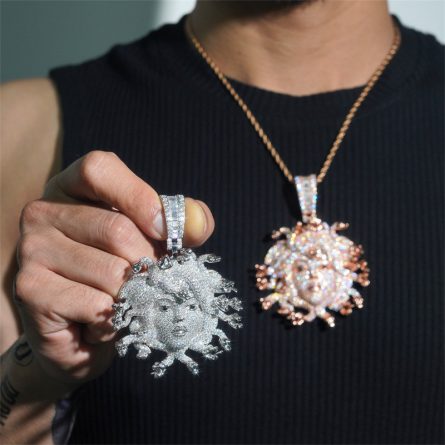 Diamond-Fast New Du Lisa 925 Silver-Set Moissanite Pendant,  European And American Hip-Hop Jewelry Can Wear 10Mm Necklace - Image 4