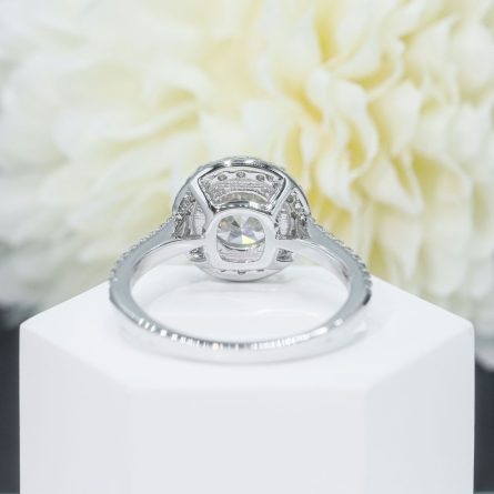 -Border Hot-Selling Round 3 Carat Mosanite Ring Women'S Wedding Ring S925 Sterling Silver Manufacturer Spot Wholesale Diamond Pen - Image 4