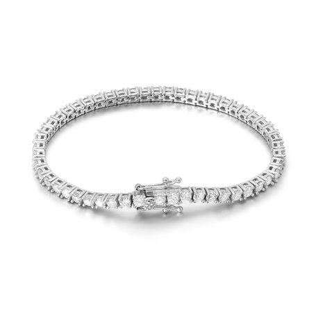 European And American Jewelry 2-5Mm925 Silver Hip-Hop Single-Row Tennis Chain Mossanite Bracelet Women'S Tennis Bracelet - Image 5