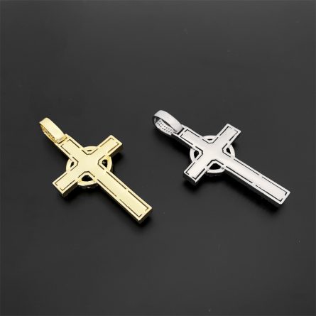 European and American hot-selling hip-hop real gold electroplated cross pendant copper inlaid with diamonds and zircon popular HipHop jewelry - Image 4
