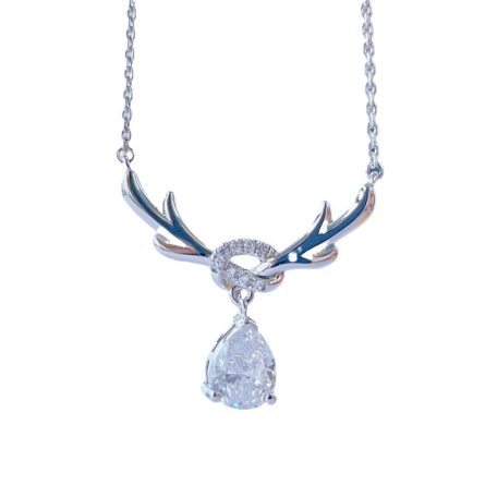 New Light Luxury Fashion Korean Version Clavicle Chain S925 Sterling Silver Plated 18K Gold Moissan Diamond High-End Necklace Wholesale - Image 5