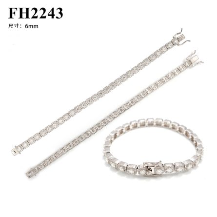 Diamond Hair Hip-Hop Bracelet 6Mm Classic Square Bag 925 Silver Mossanite Stone Full-In European And American Popular Men'S And Women'S Bracelet Wholesale - Image 5
