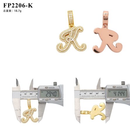 Diamond Discovery New Style Personalized Letter K Hip-Hop Pendant 925 Silver Mossanite Gra Certificate Pendant Can Be Passed - Image 5