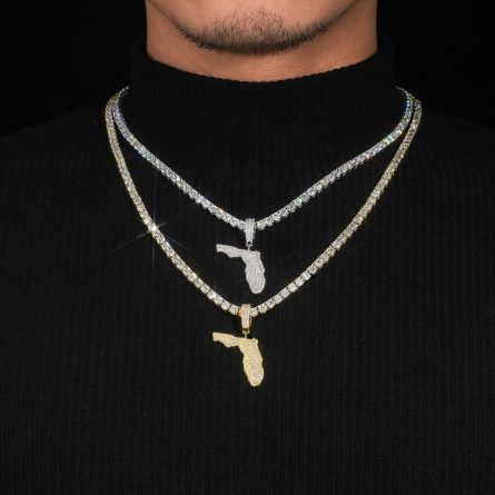 European And American E-Commerce S925 Silver-Plated Gold-Clad Moissanite Pendant Hip-Hop Single-Pend Sweater Chain Manufacturer Spot Stock - Image 4