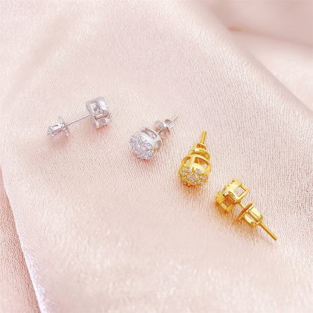 2023 Hot-Selling S925 Sterling Silver Inlaid D Color Vvs Round Moissan Earrings European And American Men And Women Classic Earrings - Image 3