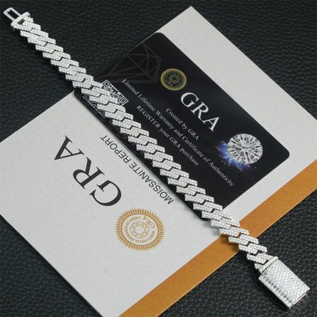 European And American Cuban Chain 10Mm Full-Inlaid Mossanite S925 Silver Diamond Cuban Chain Trendy Necklace Accessories Hot Sale - Image 4