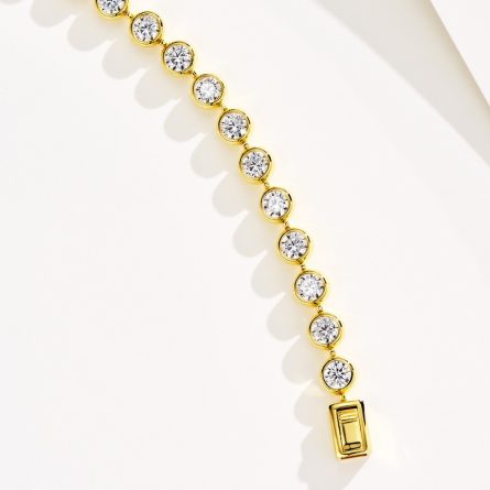 New Hot-Selling Bubble Full Circle Round Diamond S925 Silver Plated K Gold Bracelet Fashion Women'S White Diamond Jewelry Internet Celebrity Trend - Image 3