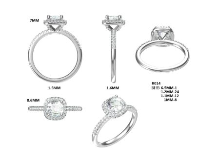 Spot 925 Sterling Silver D Color Moissanite 1 Carat Six-Claw Couple Diamond Ring Pair Ring Men And Women Proposal Wedding Ring Ins - Image 7
