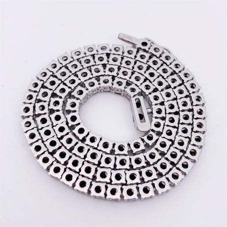 European And American Hip-Hop Black Single-Row Diamond Bracelet 4Mm/6Mm316L Stainless Steel Inlaid Zircon Chain Tennis Chain Spot - Image 5