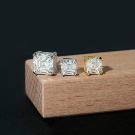 AmazonNew Model For Men And Women Vvs Special-Shaped Pagoda Cutting 925 Sterling Silver Earrings Inlaid With Mosan Hip-Hop Earrings - Image 4