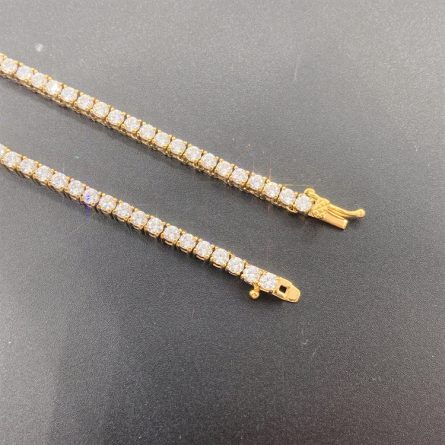 Spot European And American Ins Hot Sales 3Mm Stainless Steel Tennis Chain Inlaid With Zircon Hip-Hop Single Row Men'S Hiphop Jewelry - Image 4