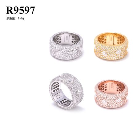 New Style Exaggerated And Full Ring Inlaid S925 Silver-Inlaid Mossanite European And American Men'S Ring - Image 5