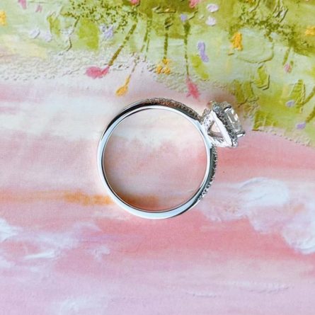 Micro-Inlaid Square Bag Moissan Ring S925 Sterling Silver Plated 18K Gold Moissan Ring Proposal Engagement Ring For Women Fashion Trend - Image 3