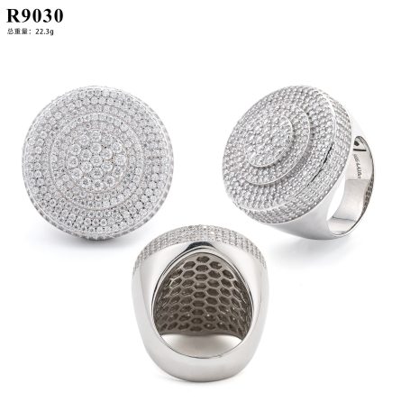 European And American Hot Domineering Men'S Mossanite Ring Hip-Hop Rap S925 Silver Diamond-Set Ring Accessories - Image 5