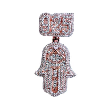 European And American Hot-Selling Demon Eye Pendant S925 Sterling Silver Mosanite Hip Hop Necklace Pendant Private Customized - Image 5