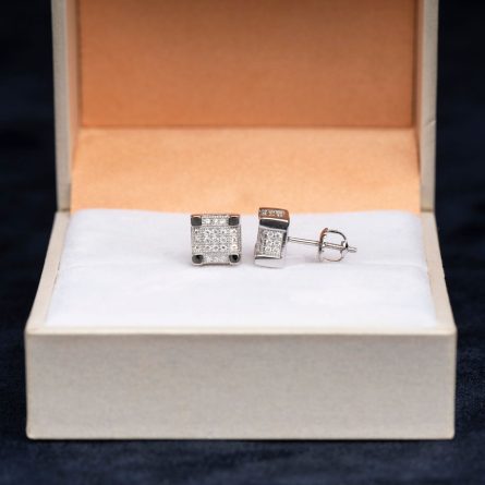 Manufacturer Wholesale New Men'S And Women'S Hip Hop S925 Silver Inlaid Moisan Vvs Earrings Spot Forwarding - Image 4