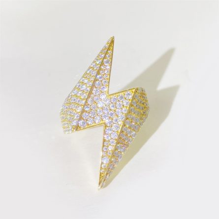 New European And American Hip-Hop Rings For Men S925 Silver Inlaid Vvs Mosan European And American Trendy Personalized Ring Wholesale - Image 4