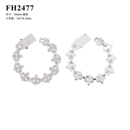 Hip Hop 2025 New 16Mm Cross Boys Bracelet S925 Silver Mossanite Full Diamond European And American - Image 5