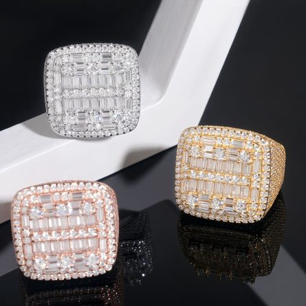 New S925 Silver-Inlaid D Color Vvs Moissanite Rings, Men'S And Women'S Rings, European And American Half-Circle Rings - Image 3