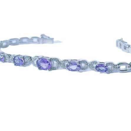 Light Luxury Amethyst Bracelet S925 Sterling Silver Korean Version Internet Celebrity Simple Chain Best Friend Birthday Holiday One Piece Shipping - Image 5