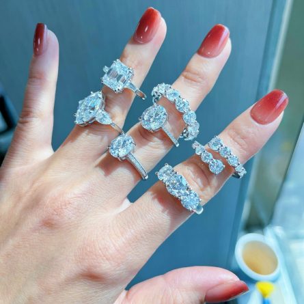European And American S925 Sterling Silver Diamond Ring Female Design Niche Fashion Light Luxury Diamond Silver Ring Wholesale Female - Image 4