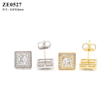 Drilling Jewelry Manufacturer Wholesale Direct Sales 925 Silver Moissanite Men And Women'S Earrings Square Earrings Hip Hop Style Past Drill Pen - Image 5