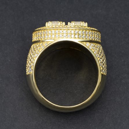 European And American Hip Hop Hip Hop Ring S925 Silver Inlaid D Color Moissanite Classic Fashion Trend Ring For Men And Women - Image 4
