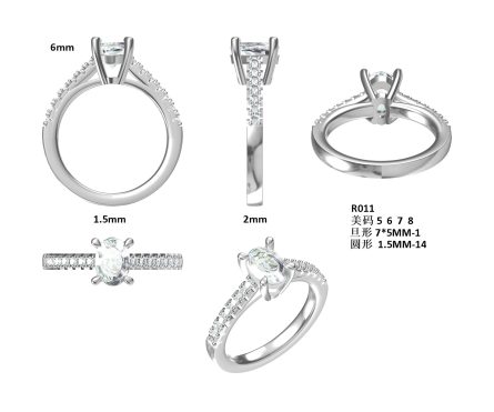 Spot 925 Sterling Silver D Color Moissanite 1 Carat Six-Claw Couple Diamond Ring Pair Ring Men And Women Proposal Wedding Ring Ins - Image 6