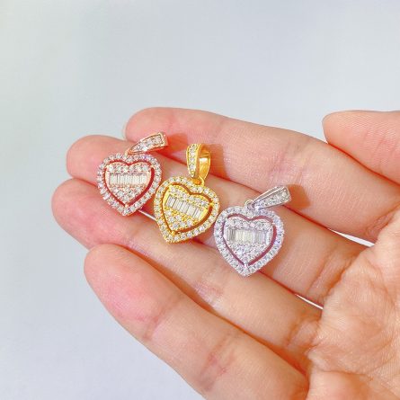 Manufacturer Wholesale New Styles Of Men And Women Heart-Shaped Hip-Hop Pendants 925 Silver Mossan Pendants European And American Hip-Hop Hot-Selling Styles - Image 4