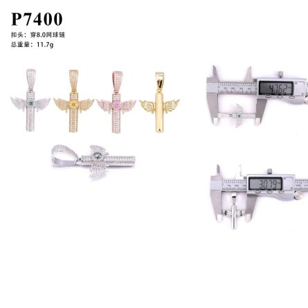Cross-Border New 925 Silver-Inlaid Colorful Moissanite Cross Hip-Hop Pendant European And American Personalized Fashion Men And Women'S Jewelry - Image 5