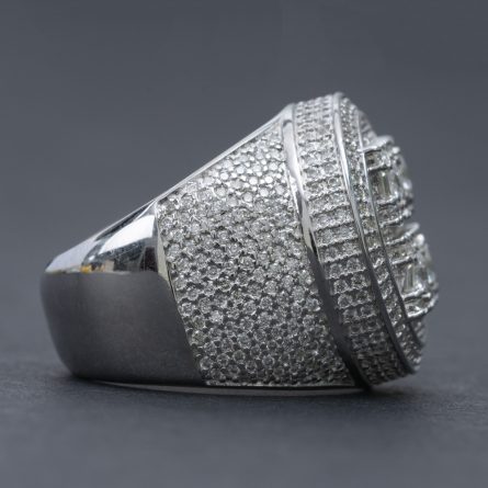 European And American Hip Hop Hip Hop Ring S925 Silver Inlaid D Color Moissanite Classic Fashion Trend Ring For Men And Women - Image 3