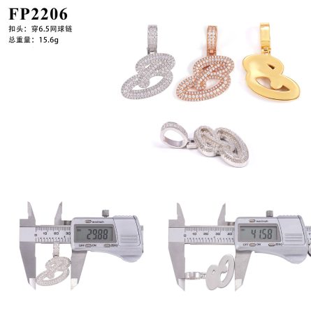 New Hot-Selling Personalized Letter Hip-Hop Pendant In Europe And The United States 925 Silver Mossanite Gra Certificate Pendant Can Be Drilled - Image 12